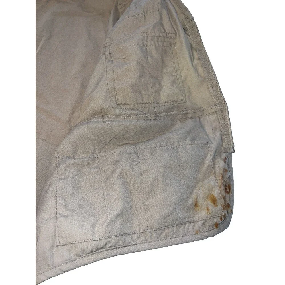 Men's Rio Bravo Vest Utility Fly Fishing Vest Khaki Outdoor Zipper Size L